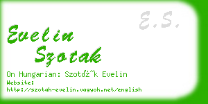 evelin szotak business card